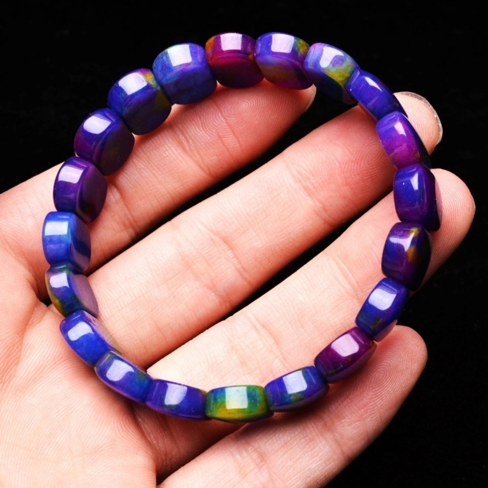 14x5.4x10.5mm Natural Colorful Sugilite South Africa Gemstone Beaded Bracelet - Picture 6 of 8